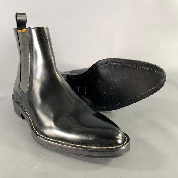 AMI by ALEXANDRE MATTIUSSI Size 7 Black Leather Pull On Boots main image 7